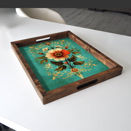 Aberto Design REF011 Bandeja de Madera Maciza 48x38x4 cm